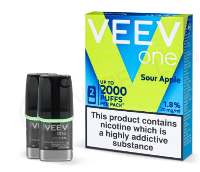 chi tiết VEEV ONE 1000 POD 2KS SOUR APPLE 18MG