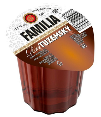 detail Familia Rum Tuzemak 37,5% 0,04 L