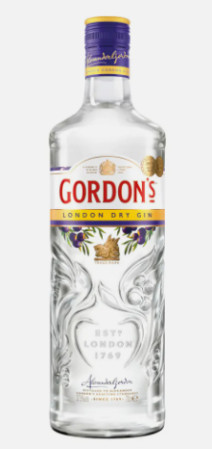 detail Gordons Dry Gin 37,5% 0,7L
