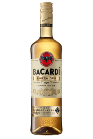 detail Rum Bacardi 37% Carta Oro 1L