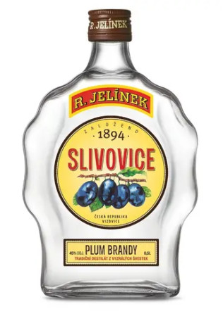 detail Slivovice bílá 45% 0,5L